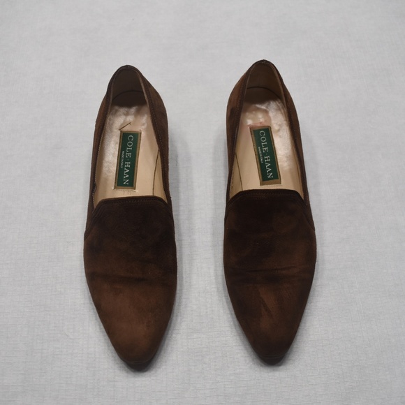 Cole Haan Brown Suede Low Heels Mules - Picture 5 of 6